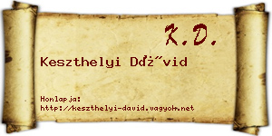 Keszthelyi Dávid névjegykártya