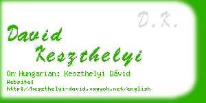 david keszthelyi business card